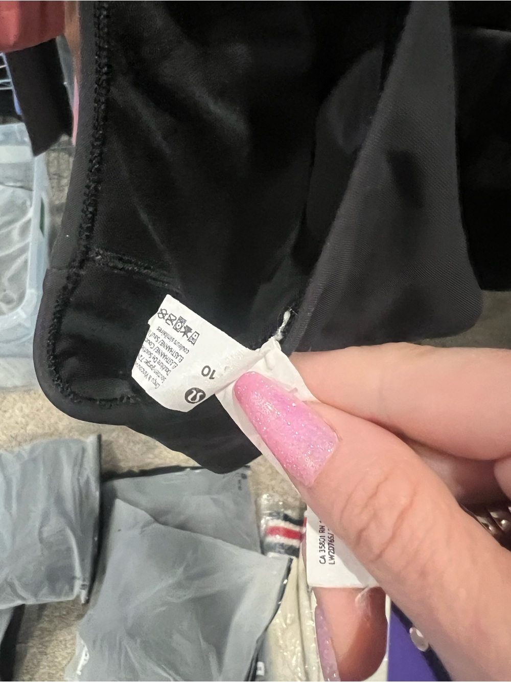 Lululemon Tough Train High Neck Bra, Black Orange Soda 10 - Picture 7 of 7